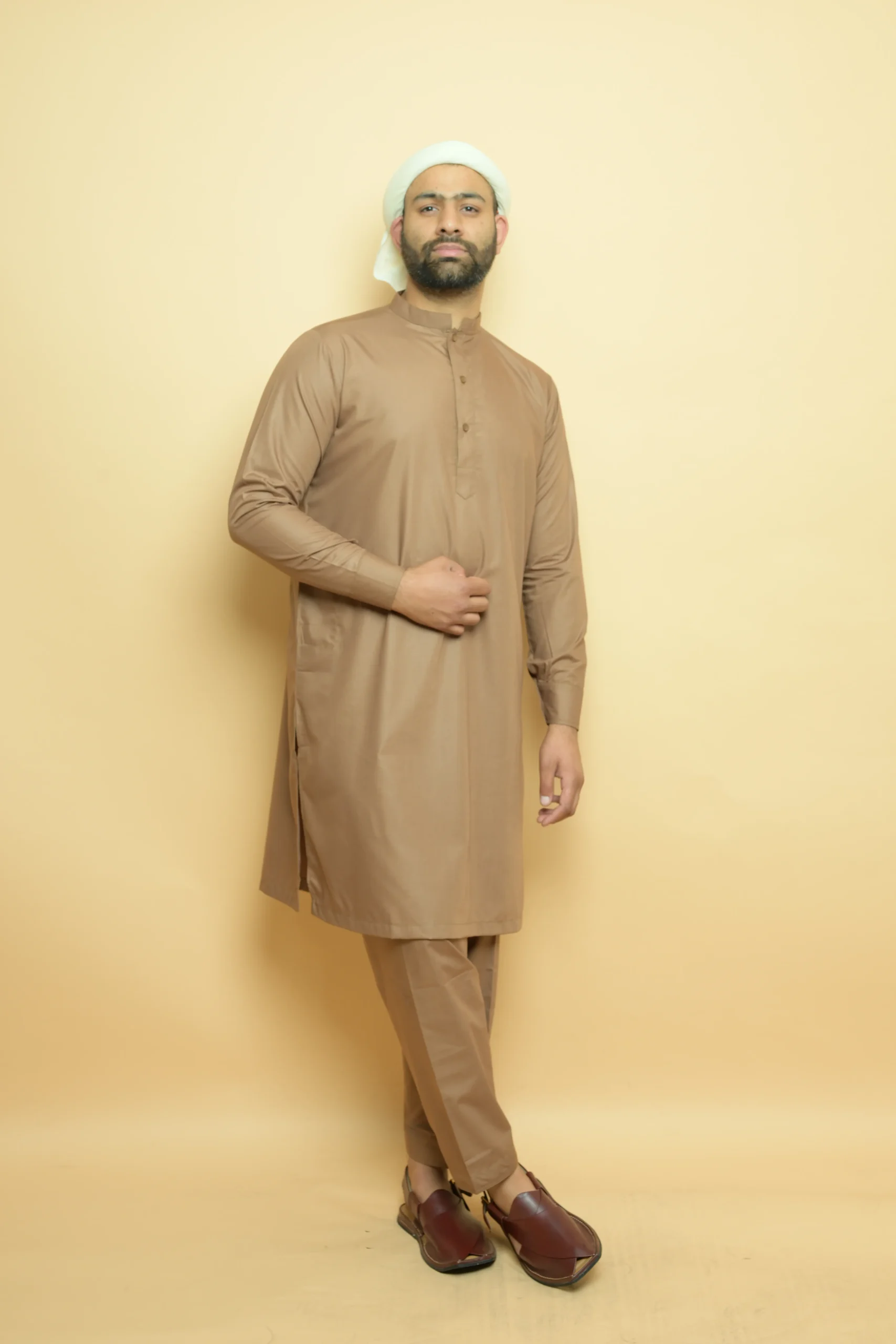 creme kameez shalwar by baraqah fashion for boys