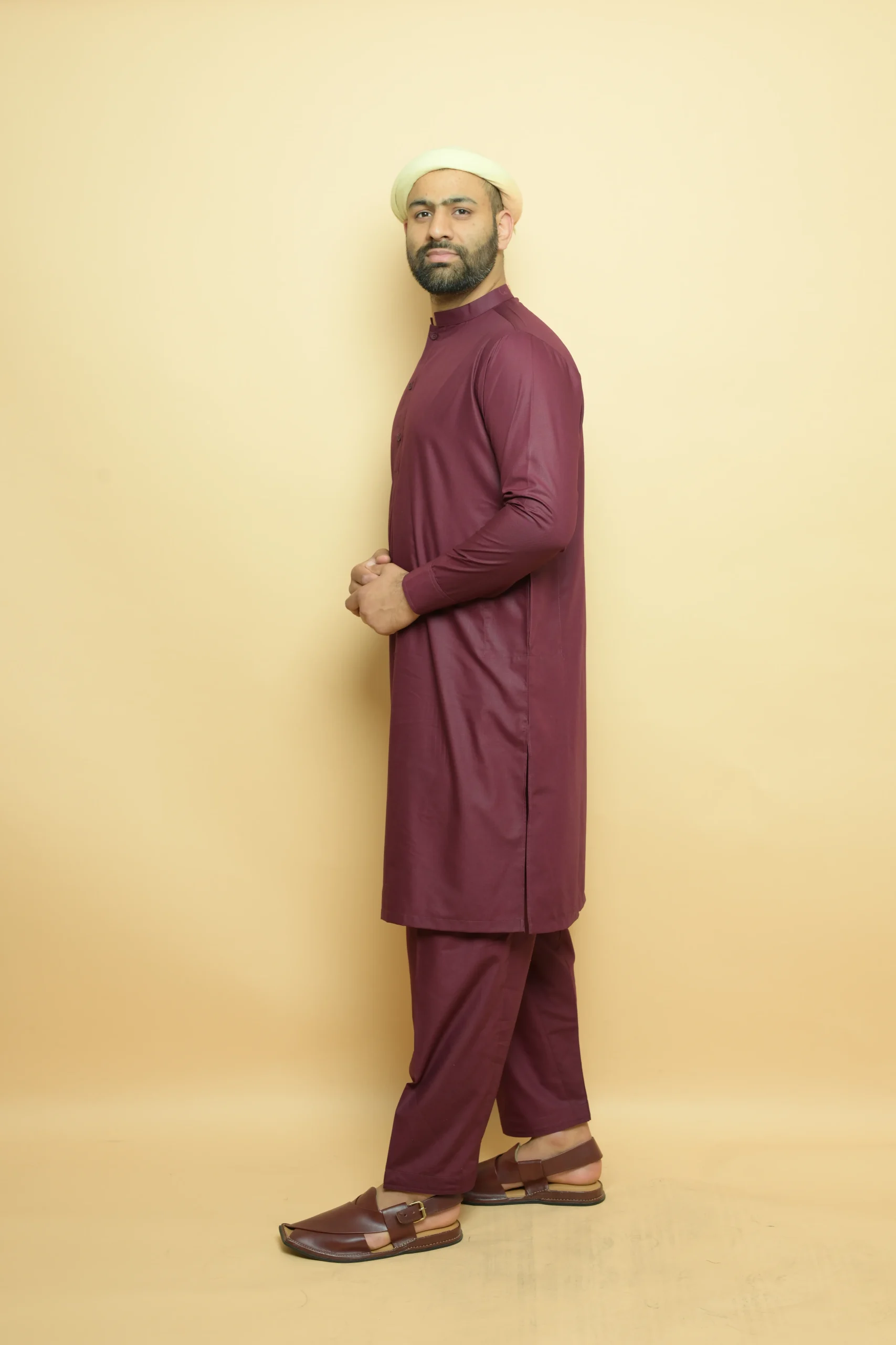 maroon kameez shalwar by baraqah fashion