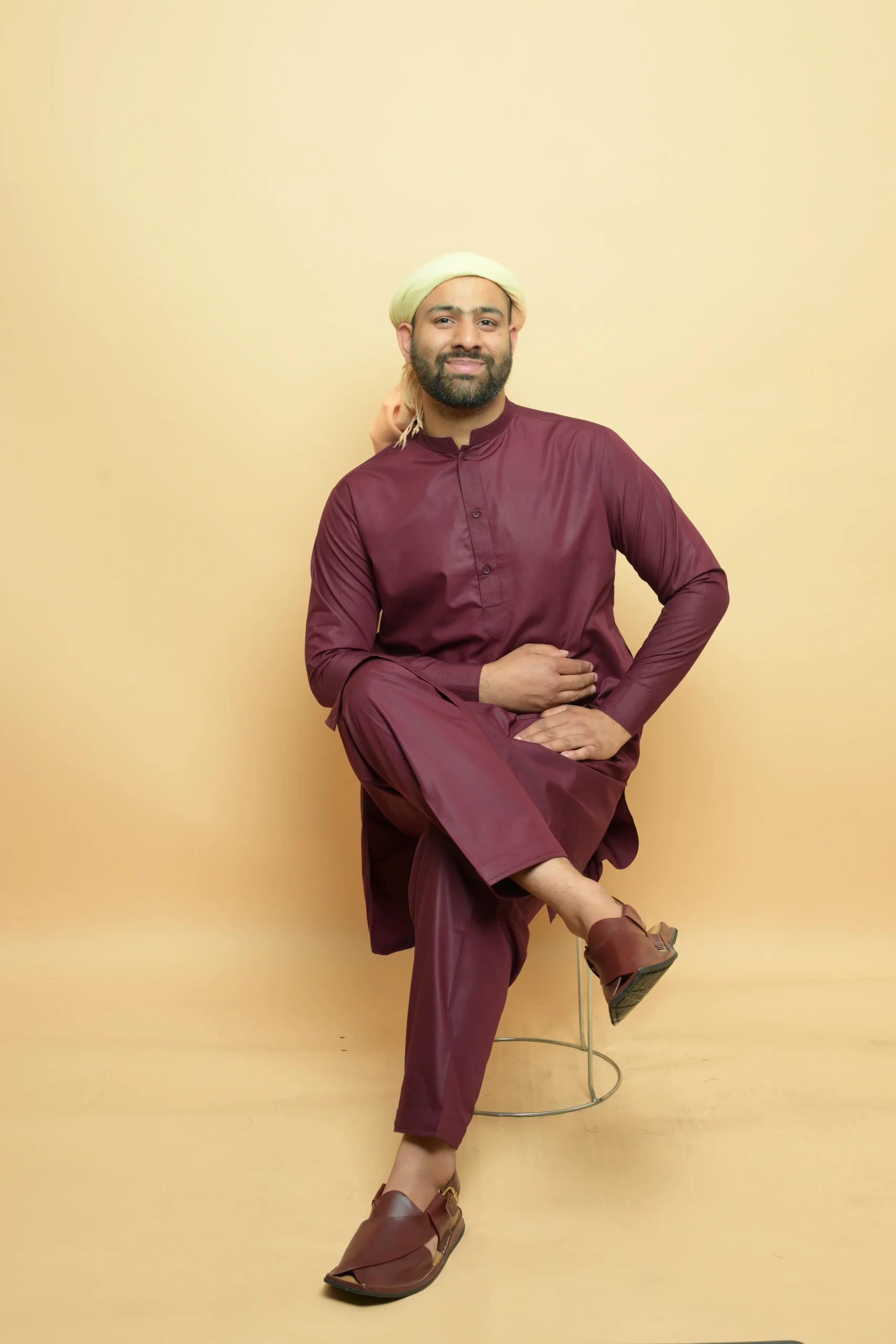 maroon kameez shalwar by baraqah fashion for men