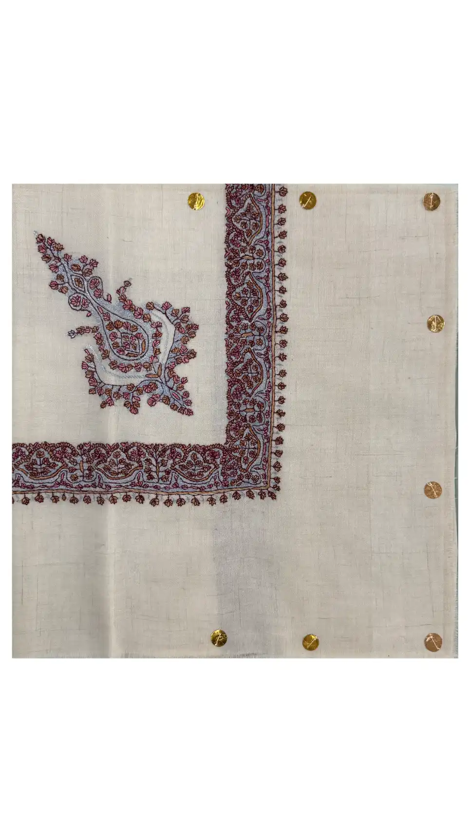 pashmina cashmere kashmiri embroidered rumaal for gents