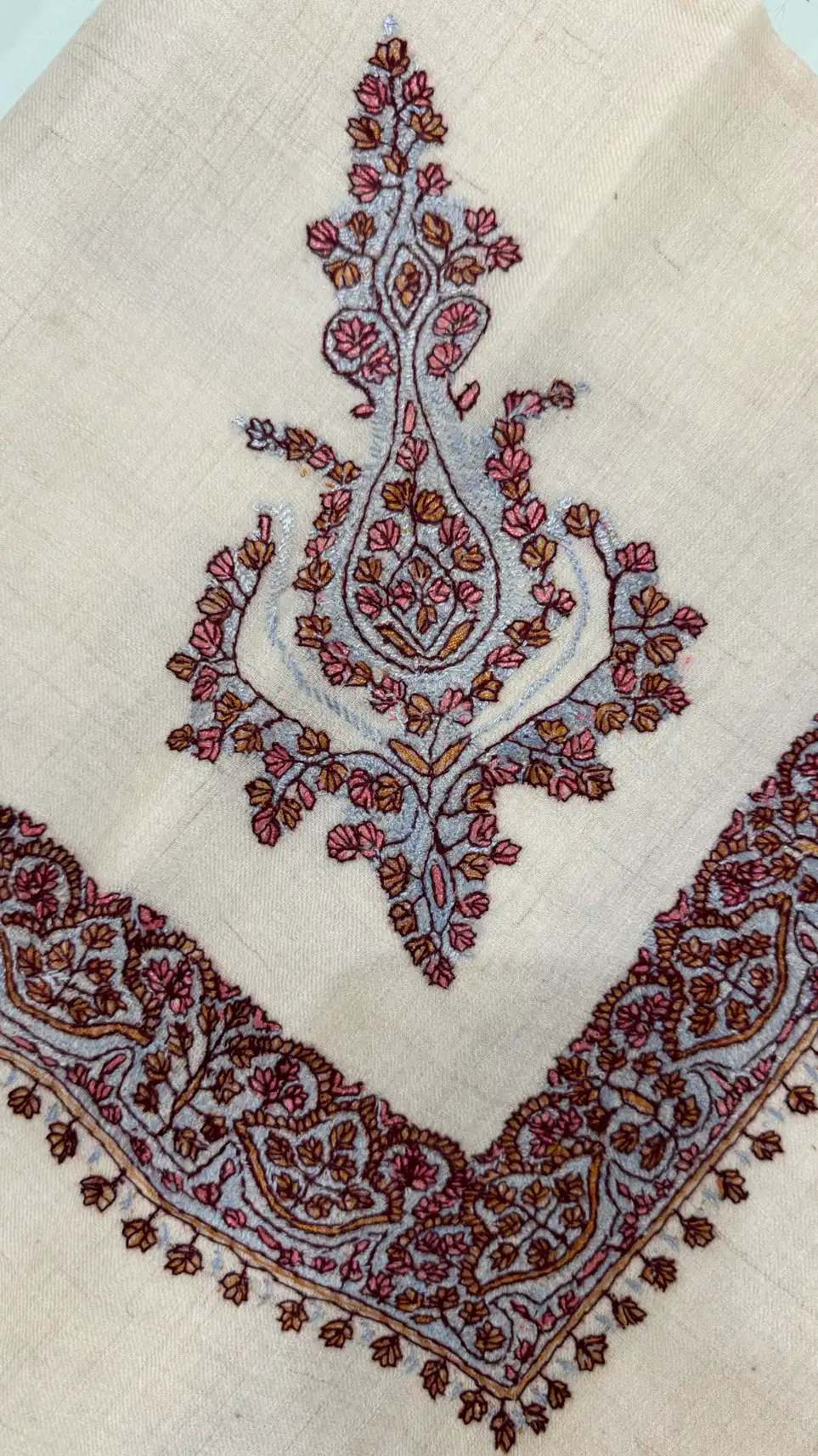 pashmina cashmere kashmiri embroidered rumaal for man