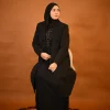 black fleece over coat for girls