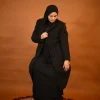 black fleece over coat for females