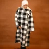black check kashmiri feran for females