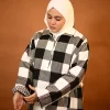 black check kashmiri feran for ladies