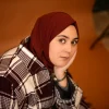 maroon check  pheran for females
