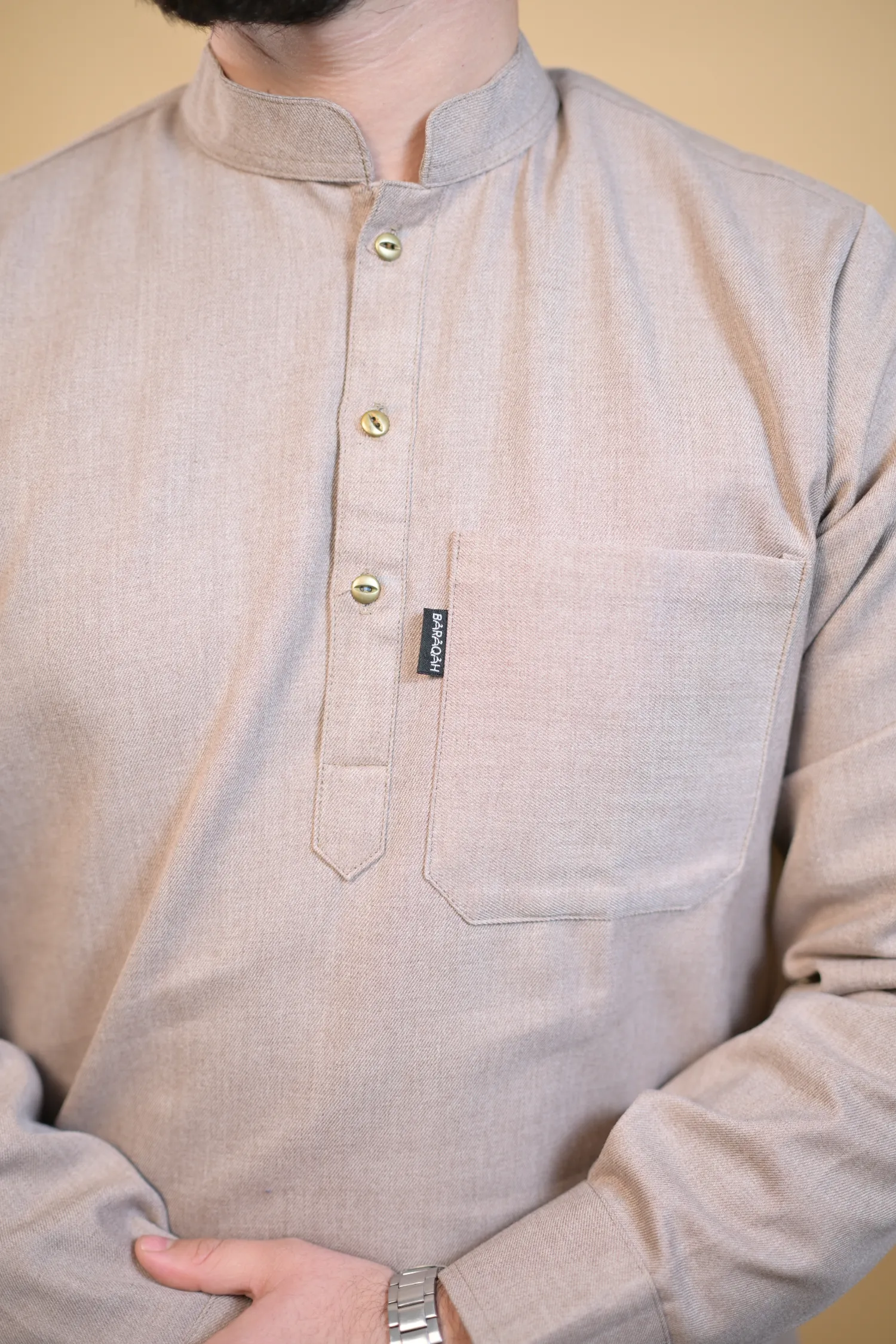 tea pink winter kurta pajama for males