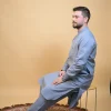 space grey winter kurta pajama