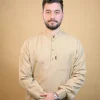beige winter kurta pajama for boys