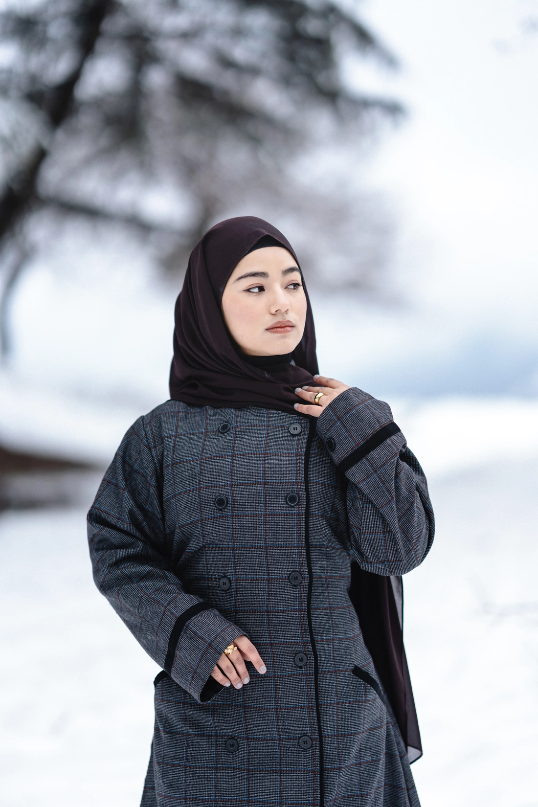 warm woolen coat style winter abaya for females