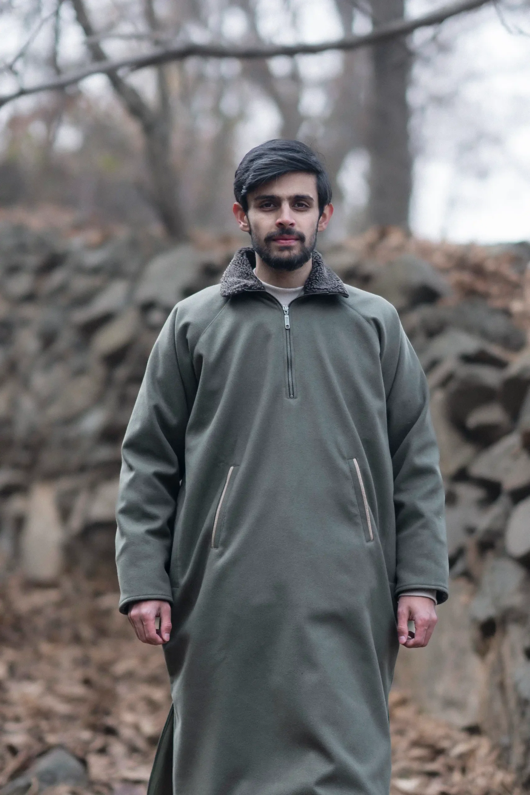 olive green overcoat for boys