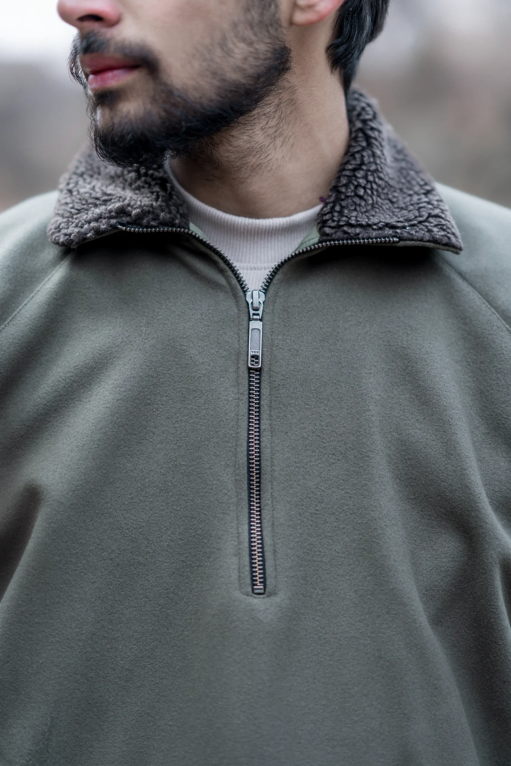 olive green overcoat for men