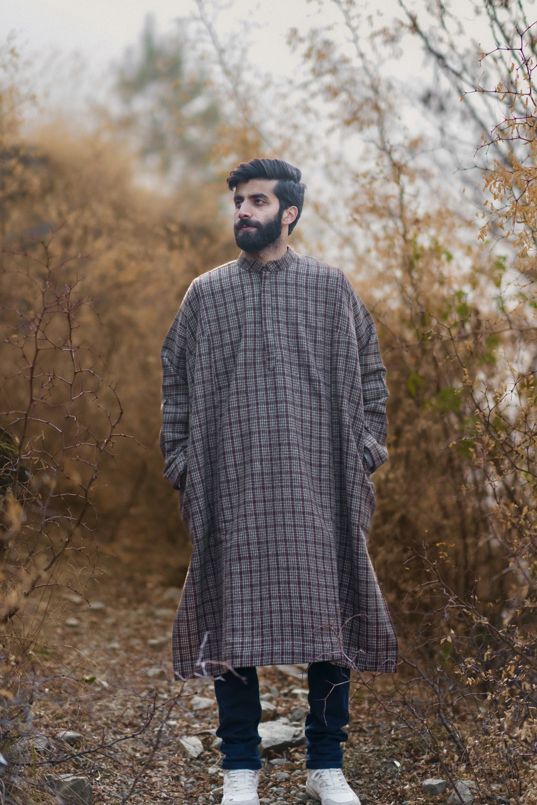 checkered pattu pheran for boys
