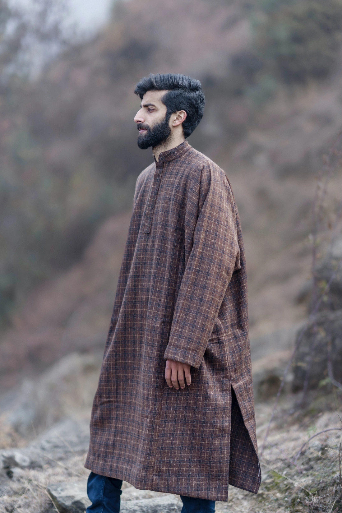 woolen herringbone firan for men