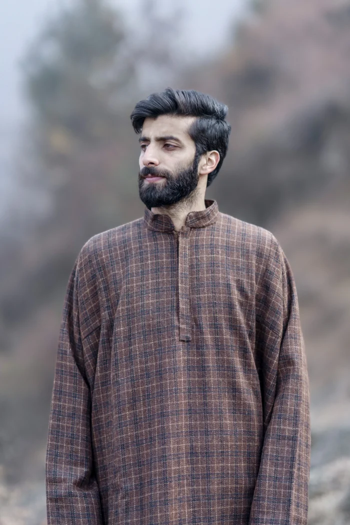 woolen herringbone firan for gents