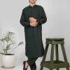 bottle green kameez shalwar for gents