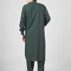 bottle green kameez shalwar