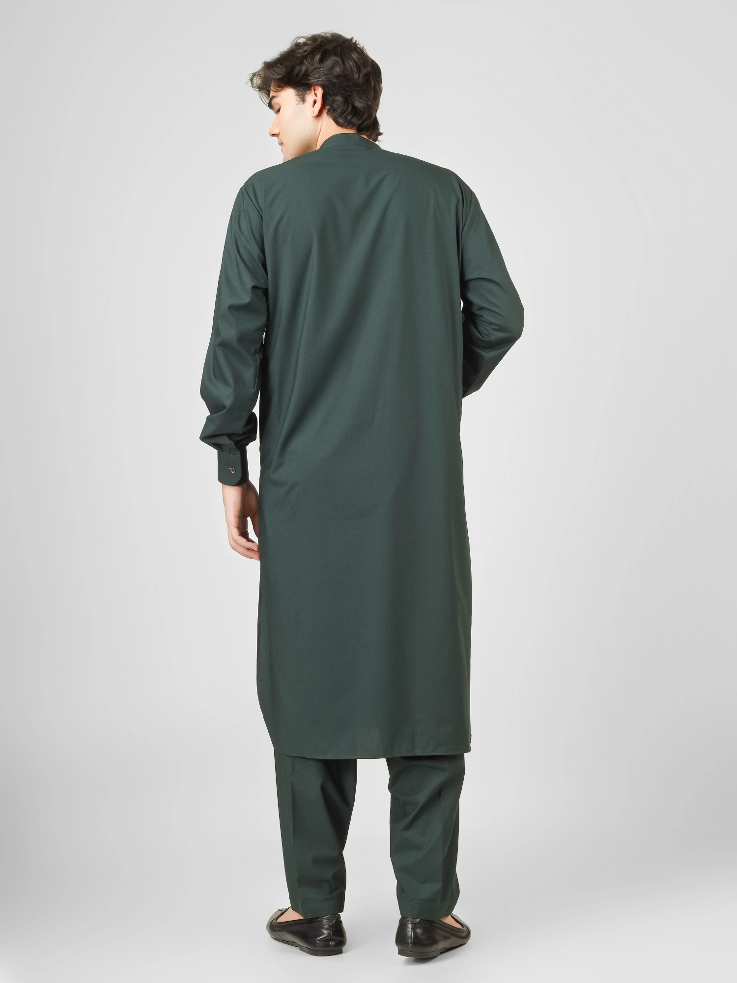 bottle green kameez shalwar