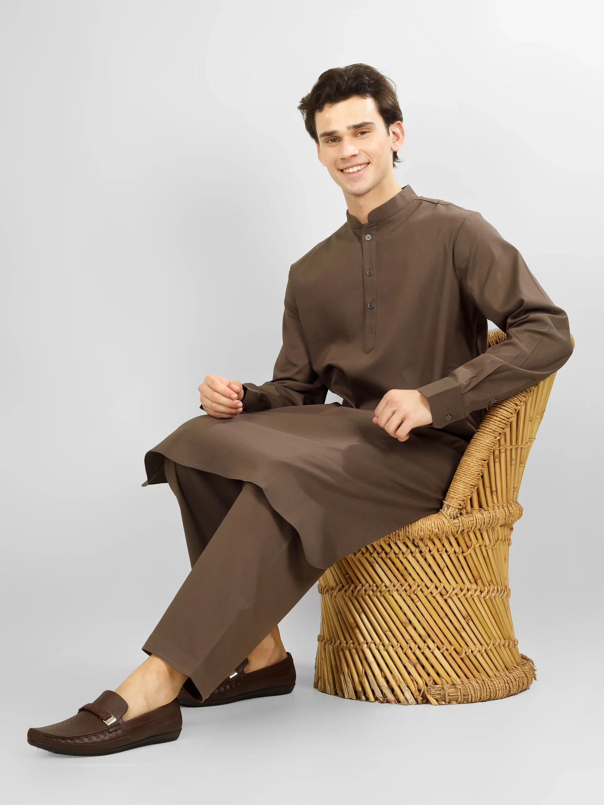 brown lycra kameez shalwar