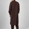 premium coffee brown kameez shalwar 