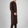 simple coffee brown kameez shalwar 