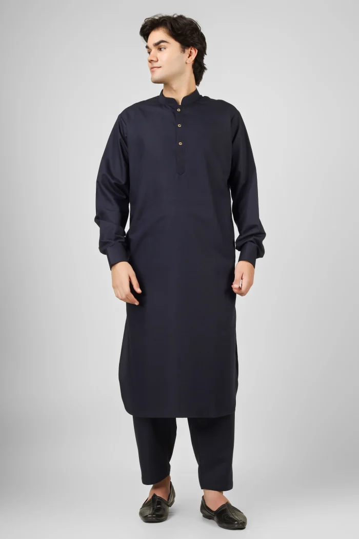 navy blue kameez shalwar 