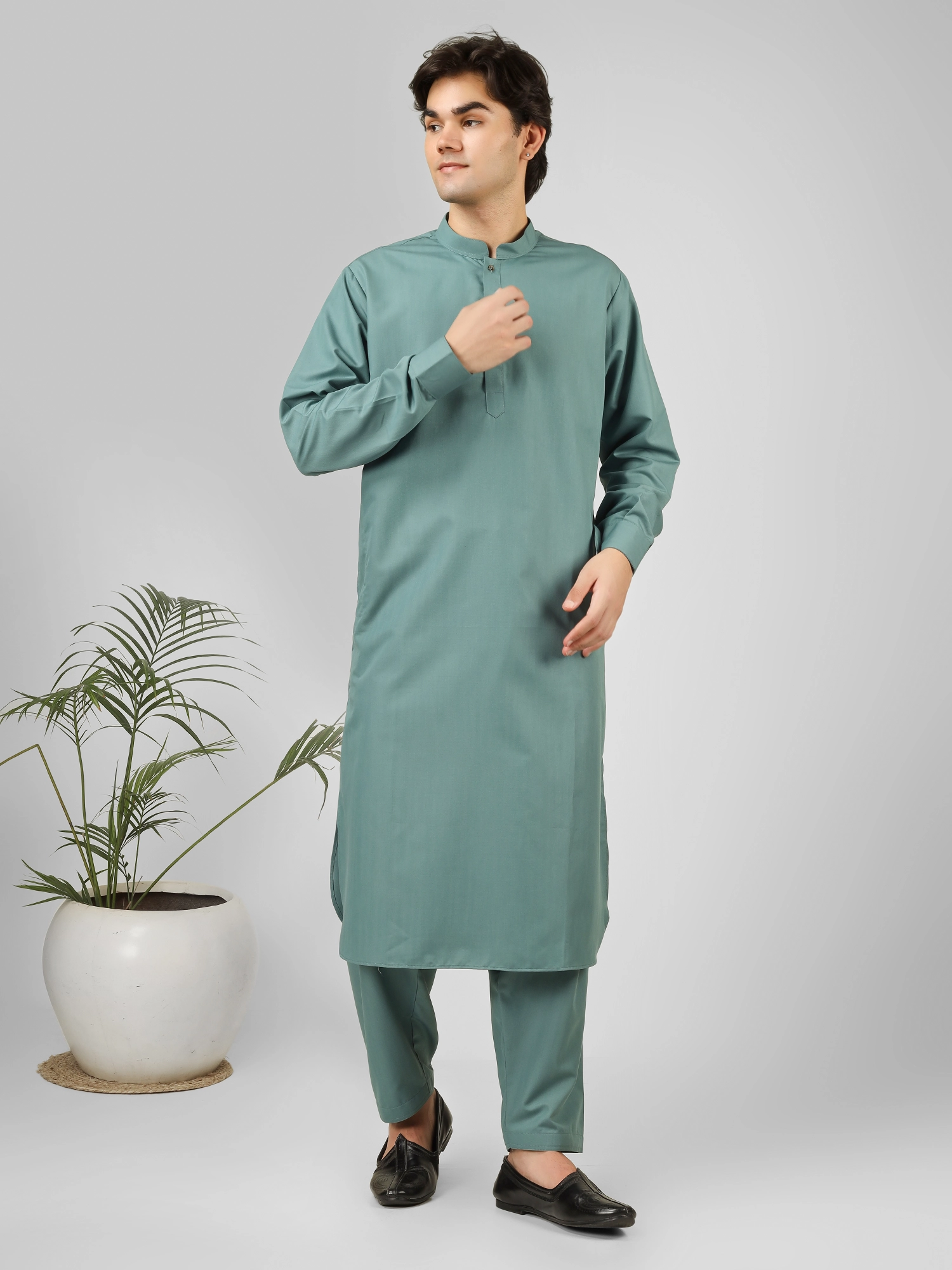 aquamarine kameez shalwar for man