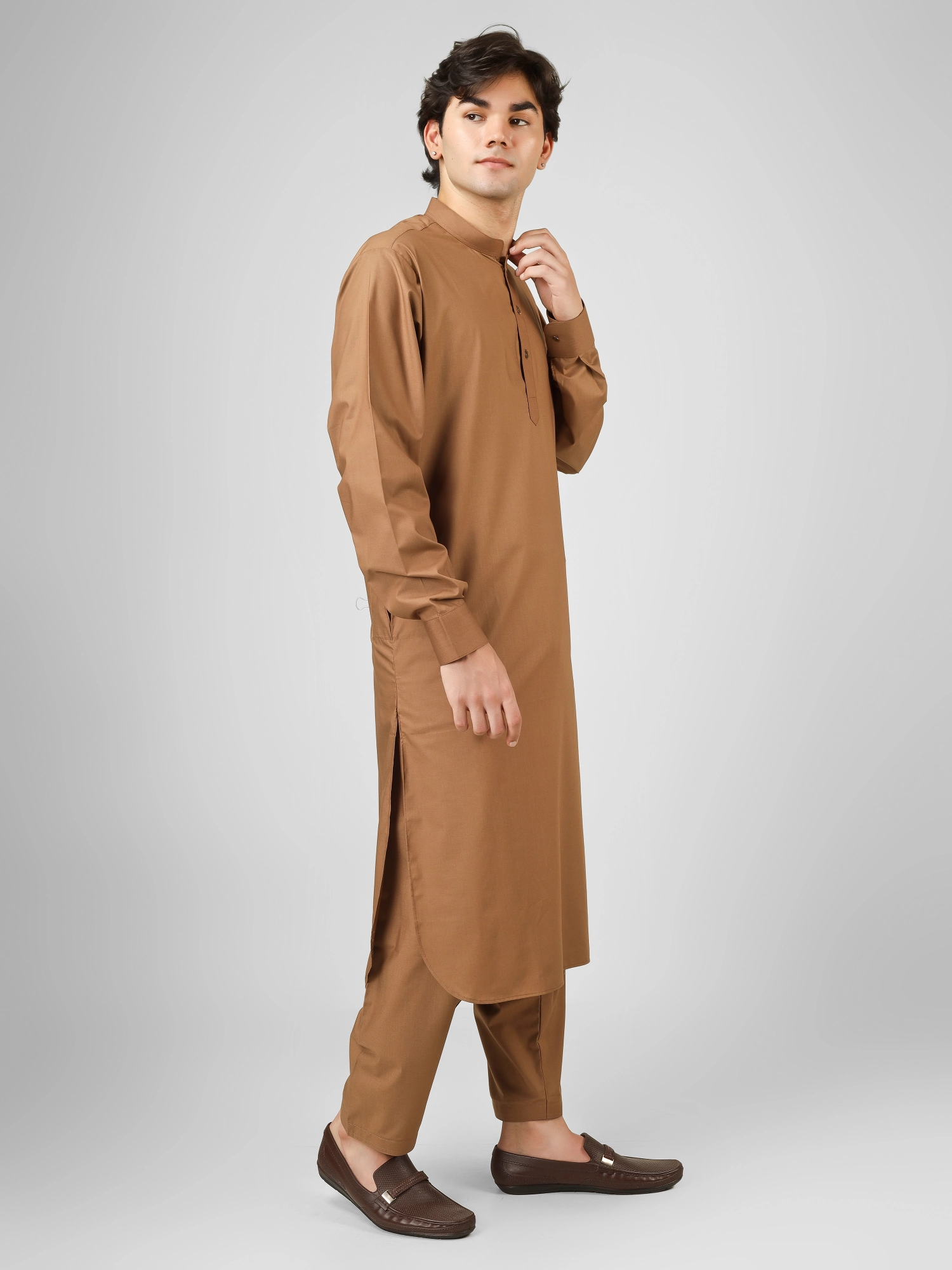 brown kameez shalwar for gents
