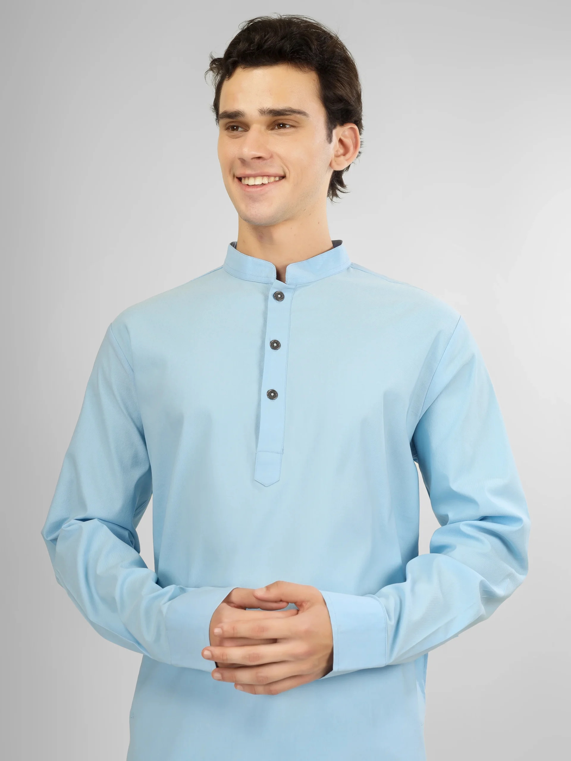 sky blue kameez shalwar for gents