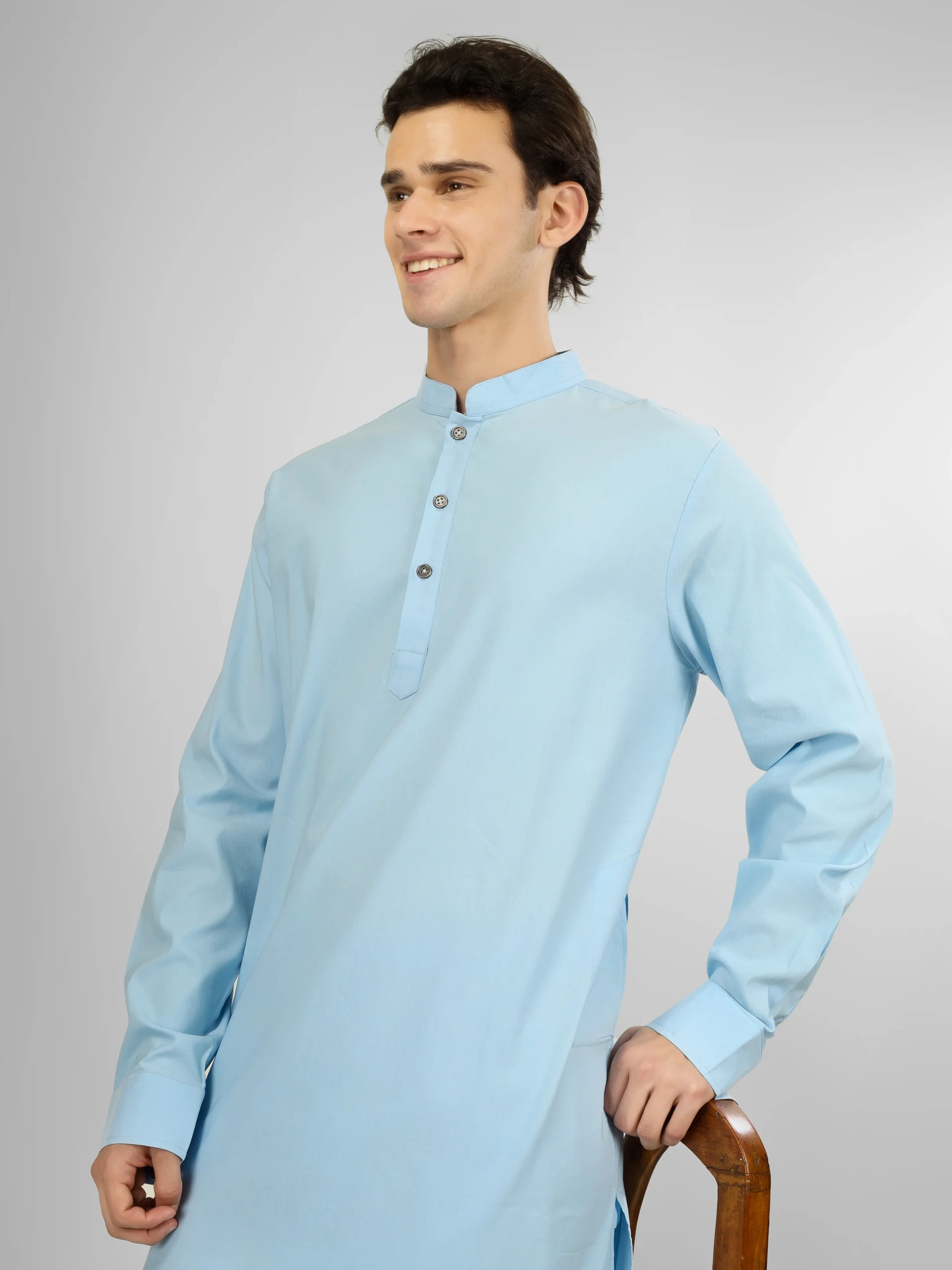 sky blue kameez shalwar for men