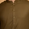 army green Pathan Kameez Shalwar