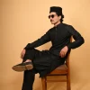 black Pathan Kameez Shalwar for men