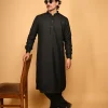 black Pathan Kameez Shalwar for men