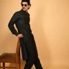 black Pathan Kameez Shalwar for men