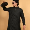 black Pathan Kameez Shalwar for boys