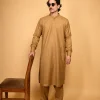 beige pathani kameez shalwar for men