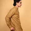 beige pathani kameez shalwar for men