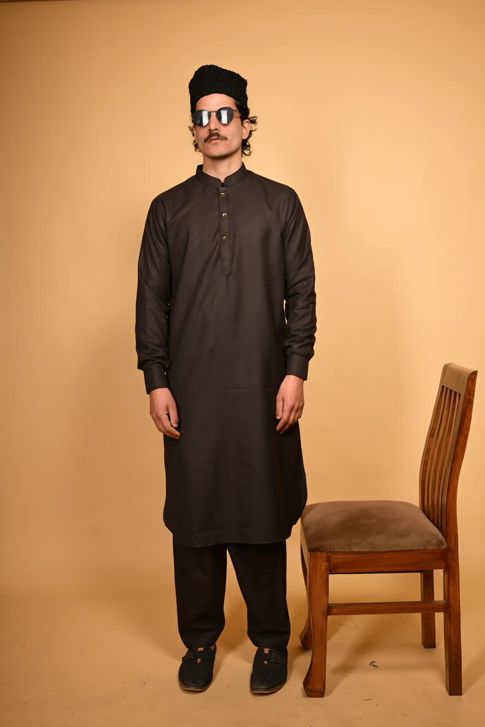 coffee brown pathani Kameez Shalwar