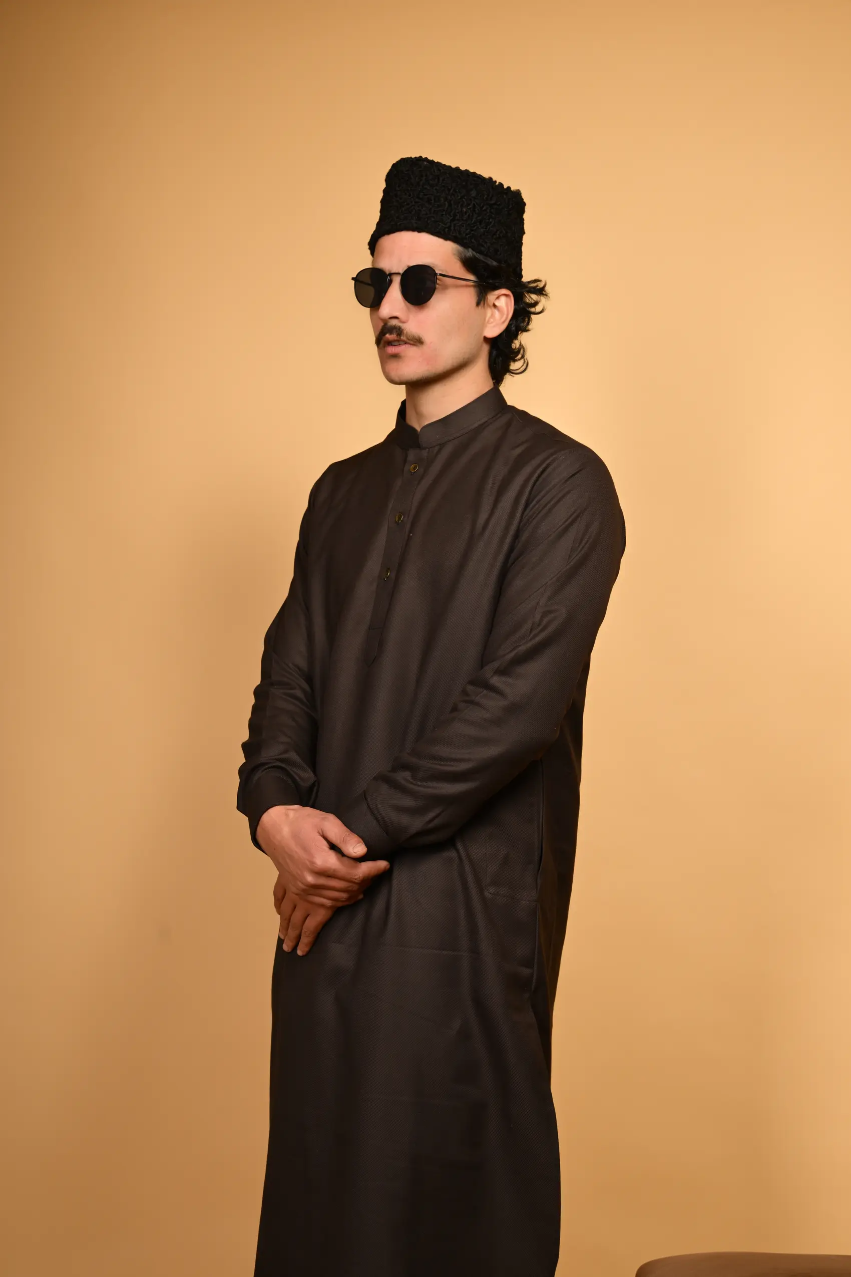 bottle green pathani Kameez Shalwar