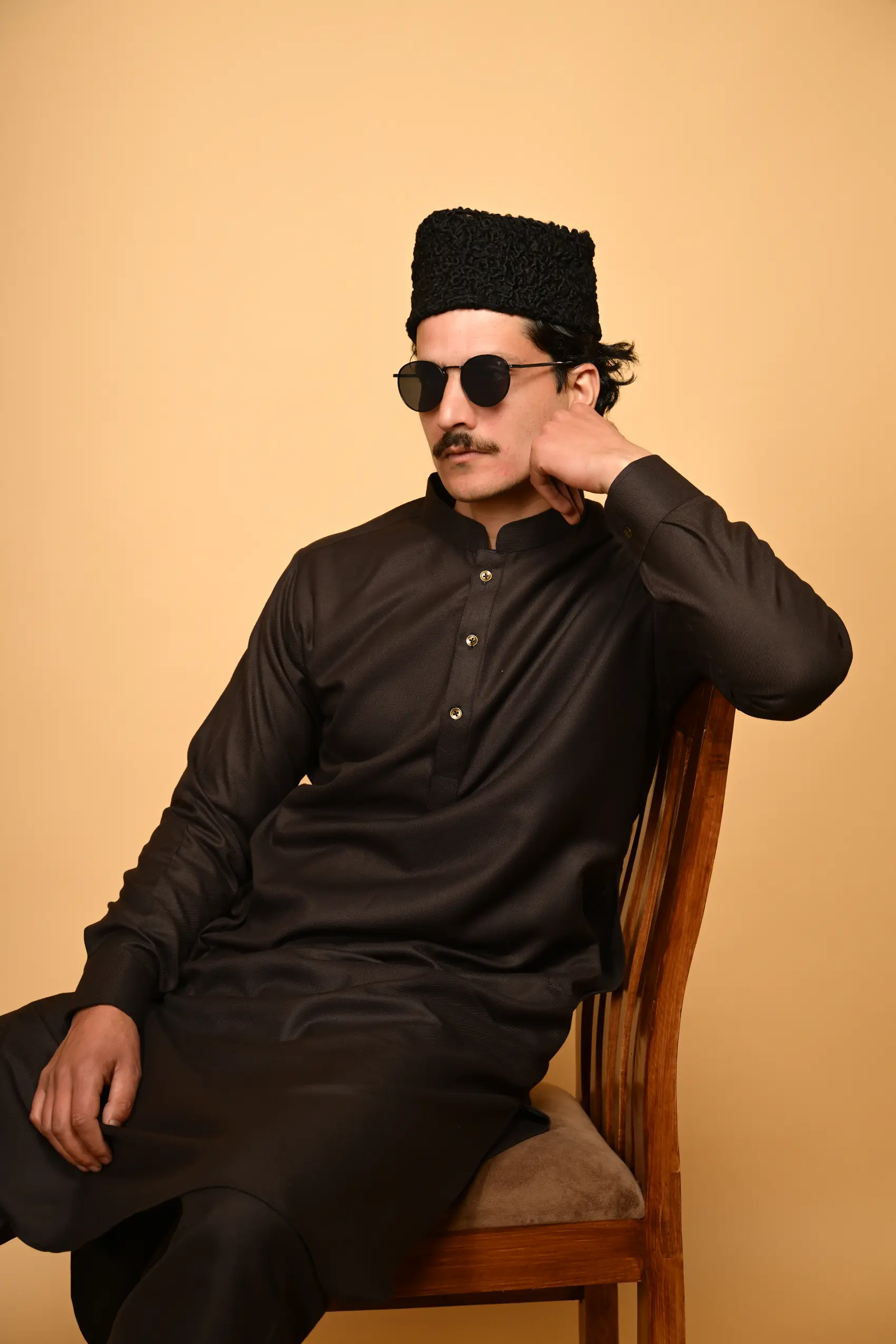 bottle green pathani Kameez Shalwar