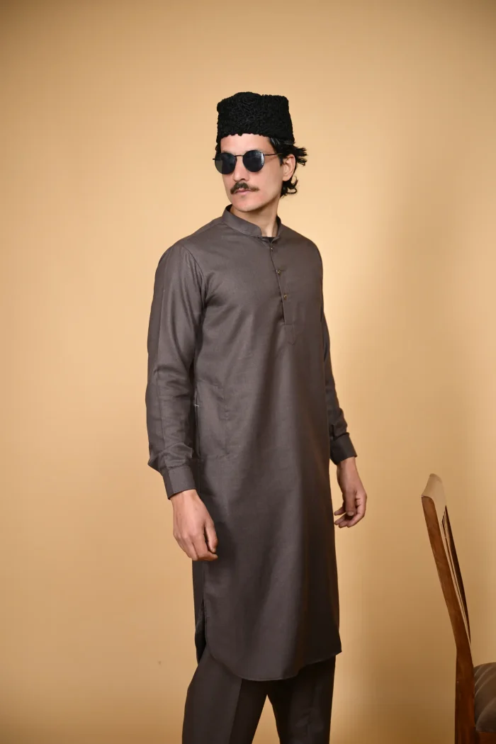 coffee winter jackan kameez  shalwar man