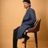 navy blue waist coat for male