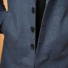 navy blue waist coat for male