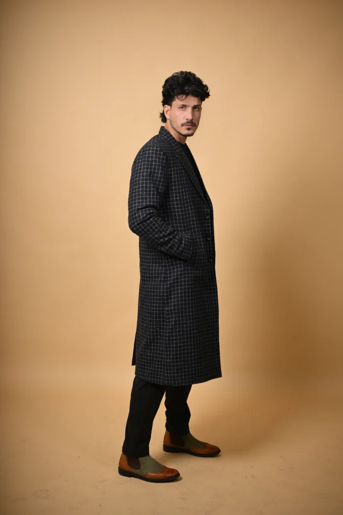 black  winter overcoatt for men