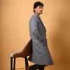 blue overcoat for male