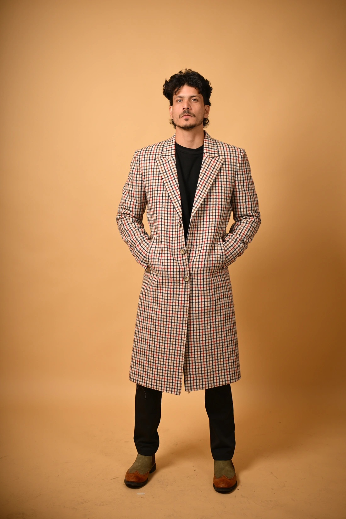 cream winter waistcoat for male