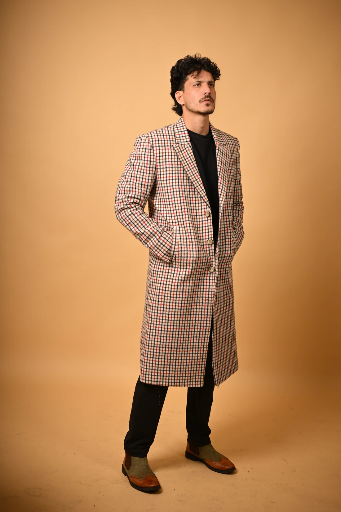cream winter waistcoat for male