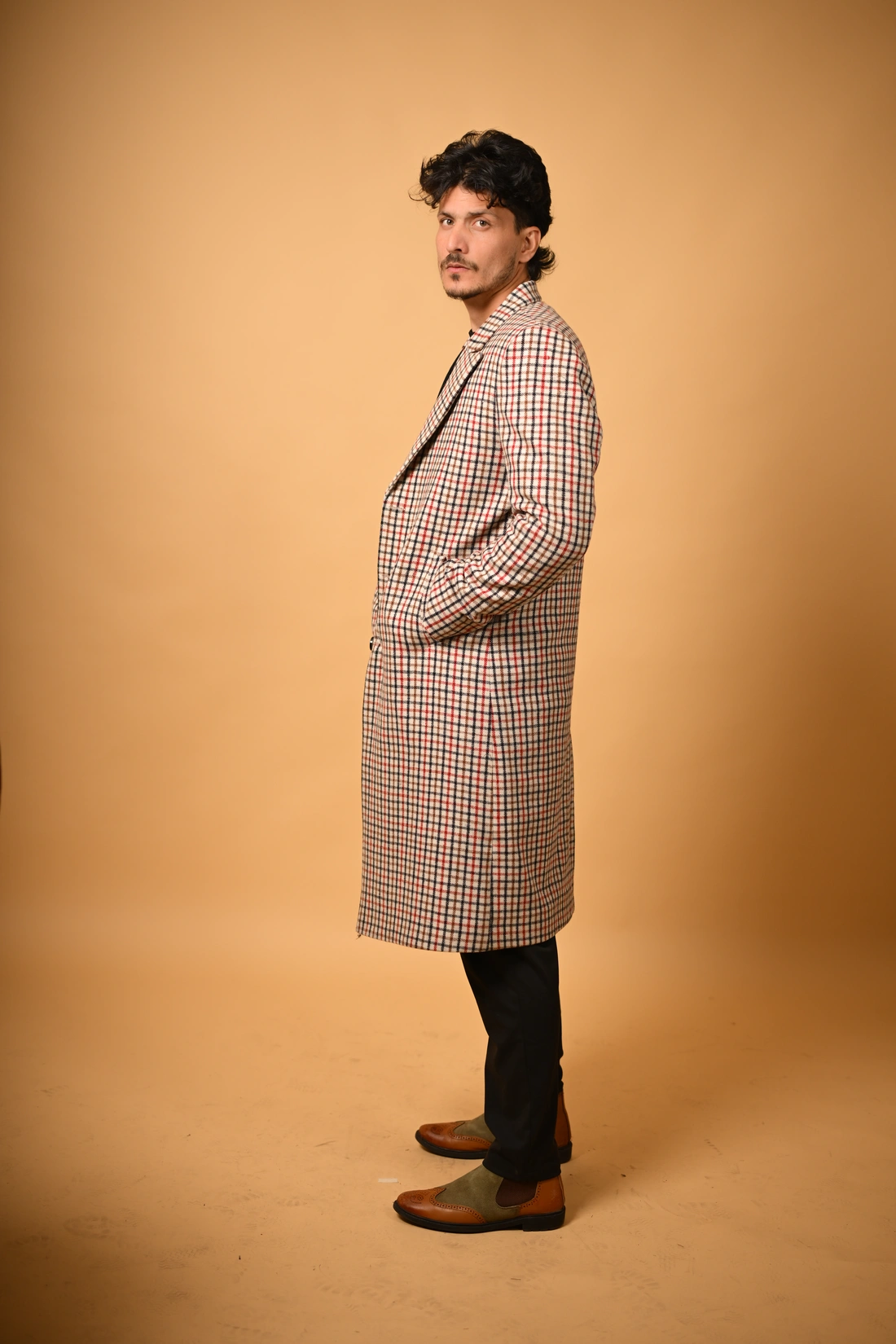 cream winter waistcoat for male