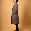 brown black overcoat for male