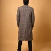 brown black overcoat for male